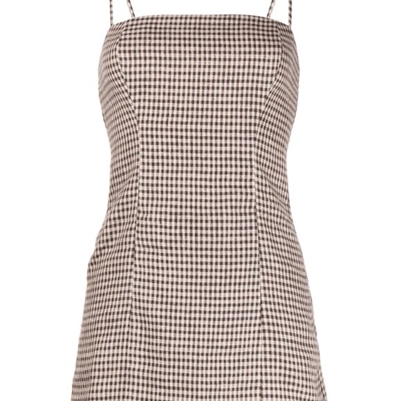 Reformation - Tovianna Plaid Mini Dress In Tartine Check (US8) - Picture 4 of 7